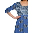 thumbnail image 3 of Moomaya Robes Tuniques pour Femmes Manches 3/4 Imprimées Kurti Tenue d'Été, 3 of 5