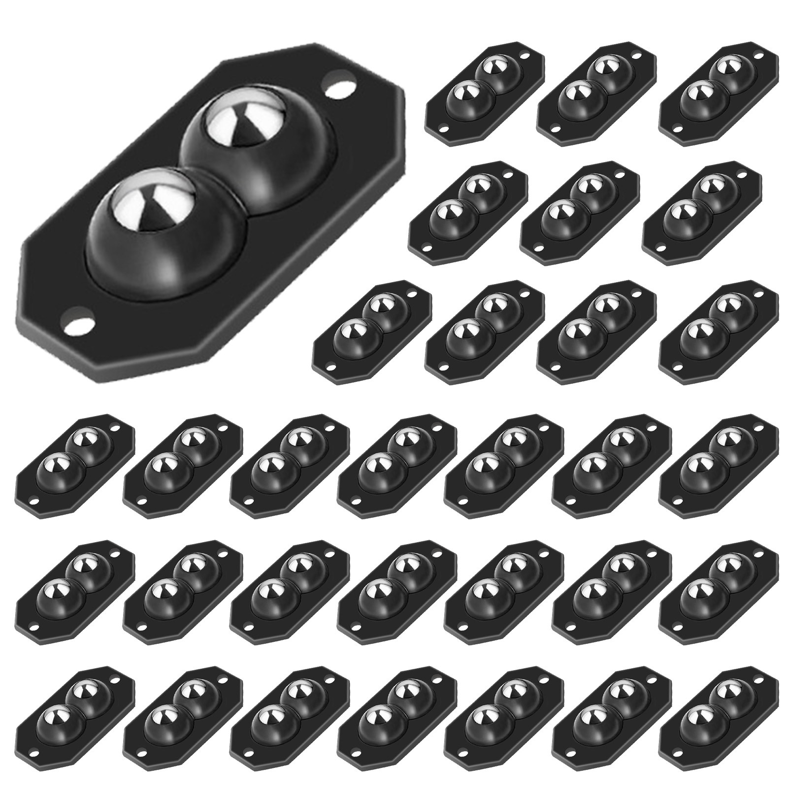 Geege Swivel mini sticky wheels, stainless steel sticky universal