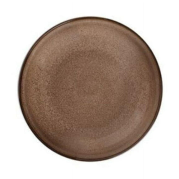 Oneida L6753059754 9 in. Rustic Chestnut Porcelain Round Deep Coupe Plate  White