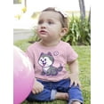 thumbnail image 2 of Cute Husky Dog Cartoon T-Shirt Infant -Image by Shutterstock,  6 Months, 2 of 4