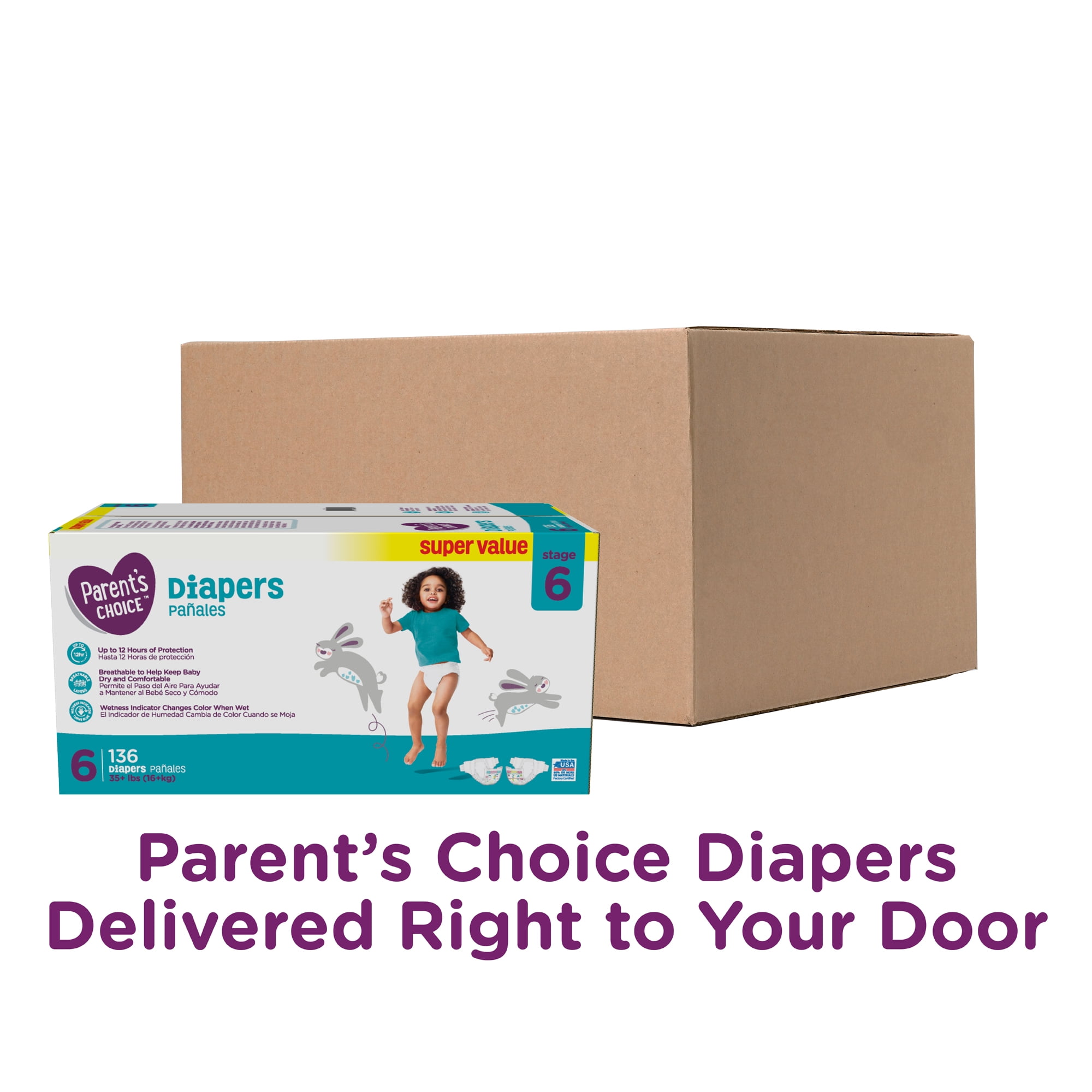 parents choice size 6 diapers walmart