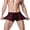 Wine Red, variant on Men Boxers Elastic Mid Waist Solid Color Ice Silk Mesh Seamless Soft Breathable U Convex Quick Dry Moisture-wicking Firm Stitching Men Underpants Underwear