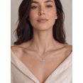thumbnail image 3 of FindChic Silver Cross Necklace for Women, Large Cross Faith Charm Pendant with Cubic Zirconia, Stainless Steel Necklaces Religious Jewelry Gift, 18" + 2", 3 of 10