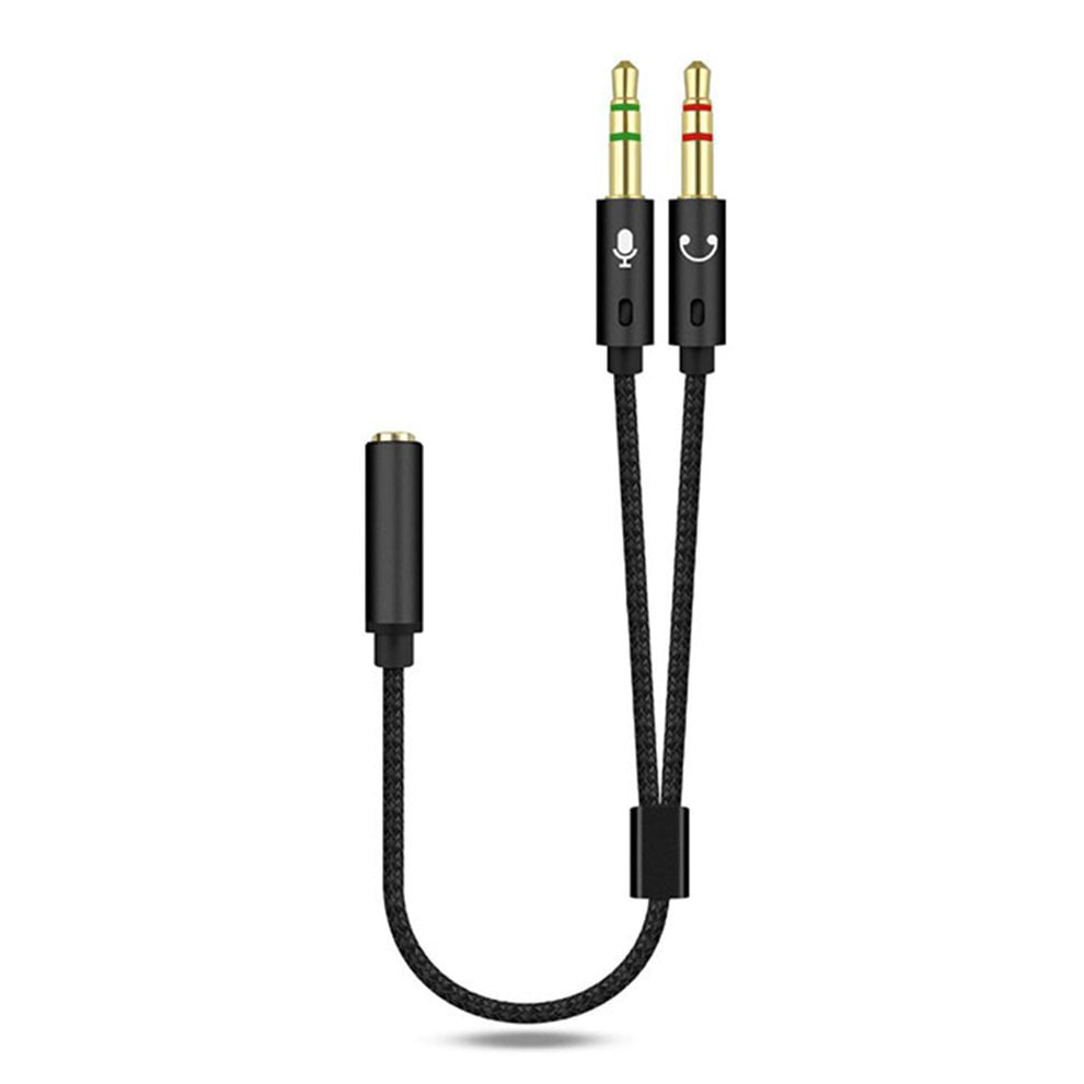 Noodle Style 3.5mm Jack Microphone Length 22cm Durable Earphone Cable for PC/Laptop