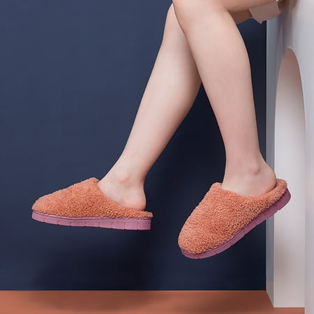 

YTJX Unisex Slippers Shoes Breathable Outdoor& Household Pure Color Cotton Slippers Soft Bottom Non-slip