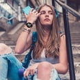 thumbnail image 3 of REQO 20mm Magnetic Band Compatible With Samsung Galaxy Watch 4 5 6 7 40mm 44mm/Watch 4 6 Classic 42mm 46mm 43mm 47mm/Watch 5 Pro 45mm/Watch 3 41mm/Active 2 Stretchy Braided Strap for Women Men, 3 of 7