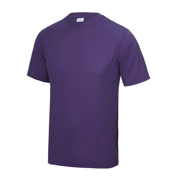 Just Cool - Camiseta Lisa de Entrenamiento para Hombre (Púrpura)