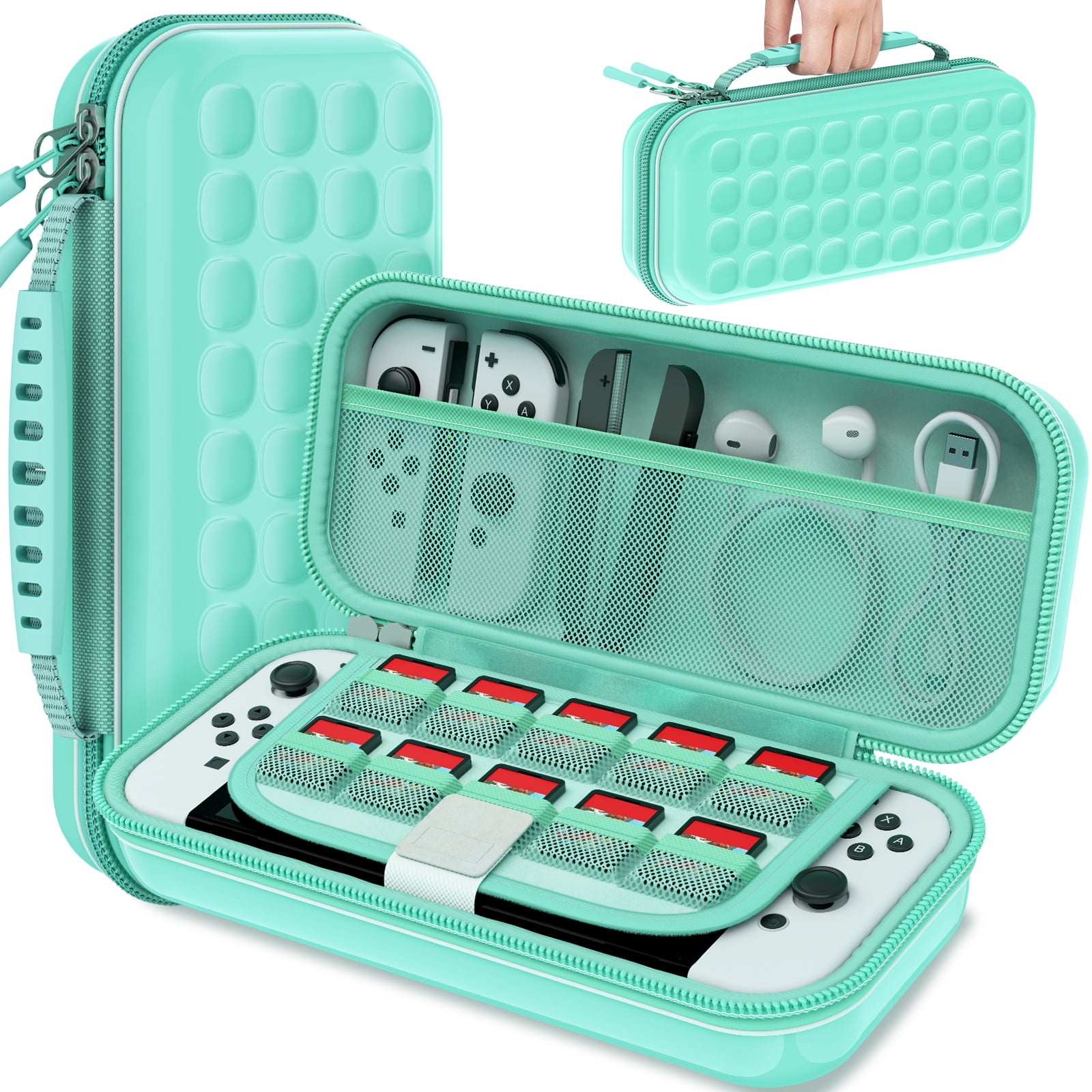 Switch Case, ESYWEN Switch Carry Case with Handle, Switch Carrying Case