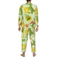 thumbnail image 5 of Kll Cute Dinosaurs Sleepwear Mens Flannel Pajamas,Long Cotton Pj Set, 5 of 9