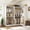 White, variant on Homieasy Corner Closet Organizer 2-Piece Set, 72''L x 36''W L Shaped Closet System with 4 Hanging Rods and Storage Shelves, Storage Tower for Closet, Bedroom, White
