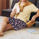 thumbnail image 5 of Balery Flower Pantalones cortos de pijama de punto de algodón para hombre con cinturilla y bolsillos-3X-Large, 5 of 6