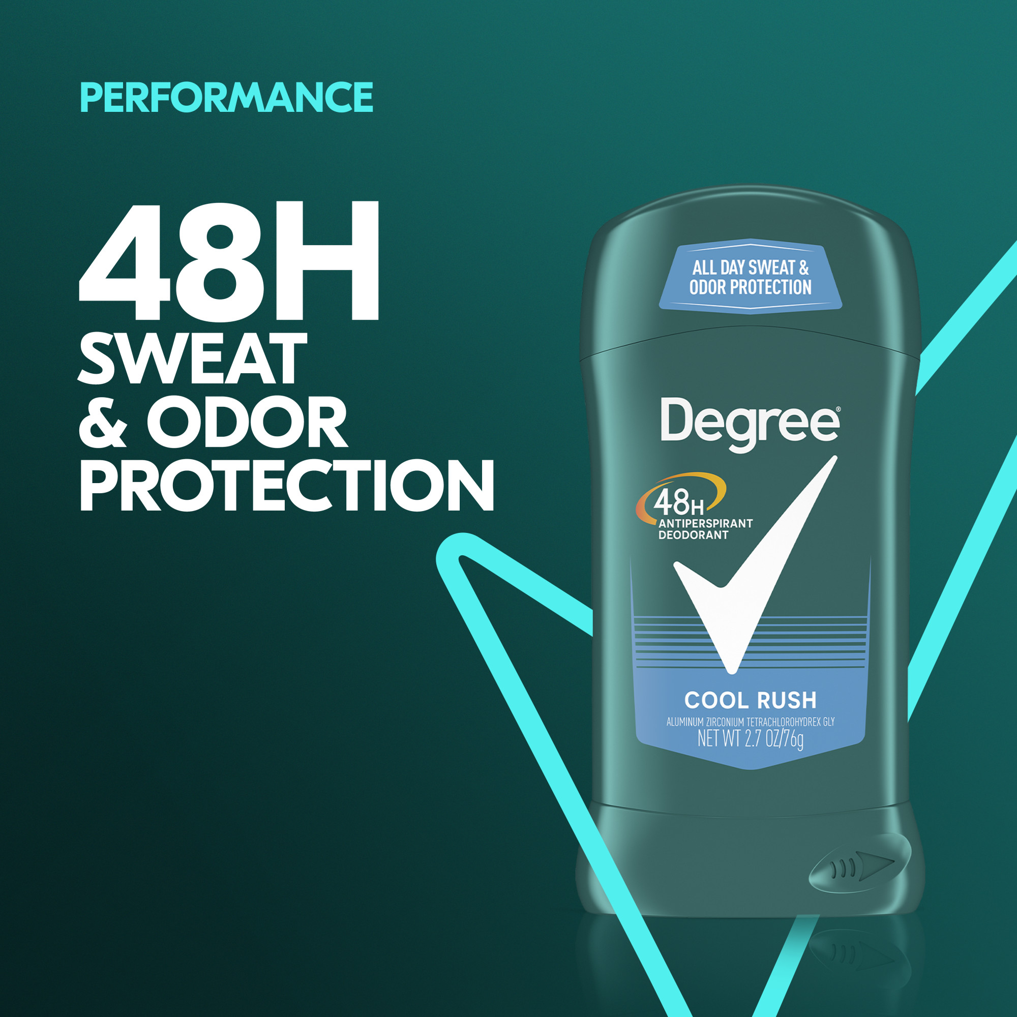 Degree Long Lasting Men's Antiperspirant Deodorant Stick Twin Pack, Cool Rush, 2.7 oz - image 4 of 10