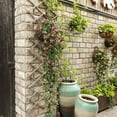 thumbnail image 5 of Plantas colgantes artificiales con flores de rosa, guirnalda de 4.5 pies, flor colgante falsa, cadena verde, pared, hogar, habitación, jardín, boda, interior, exterior, decorativa (no incluye cesta) Ormromra, 5 of 5