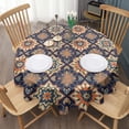 thumbnail image 3 of Design Pattern Round Tablecloth 60 Inch – Waterproof Polyester Table Cover with Full Print Design, Wrinkle Resistant & Washable for Kitchen Dining Party Decor, 3 of 6