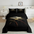 thumbnail image 2 of jejeloiu Ball Game Gaming Bedding Comforter Set,Basketballsport Twin Comforter Sets,Black Gold Bedding Set For Men Women,Super Cozy Room Decor Reversible,2pcs, 2 of 8
