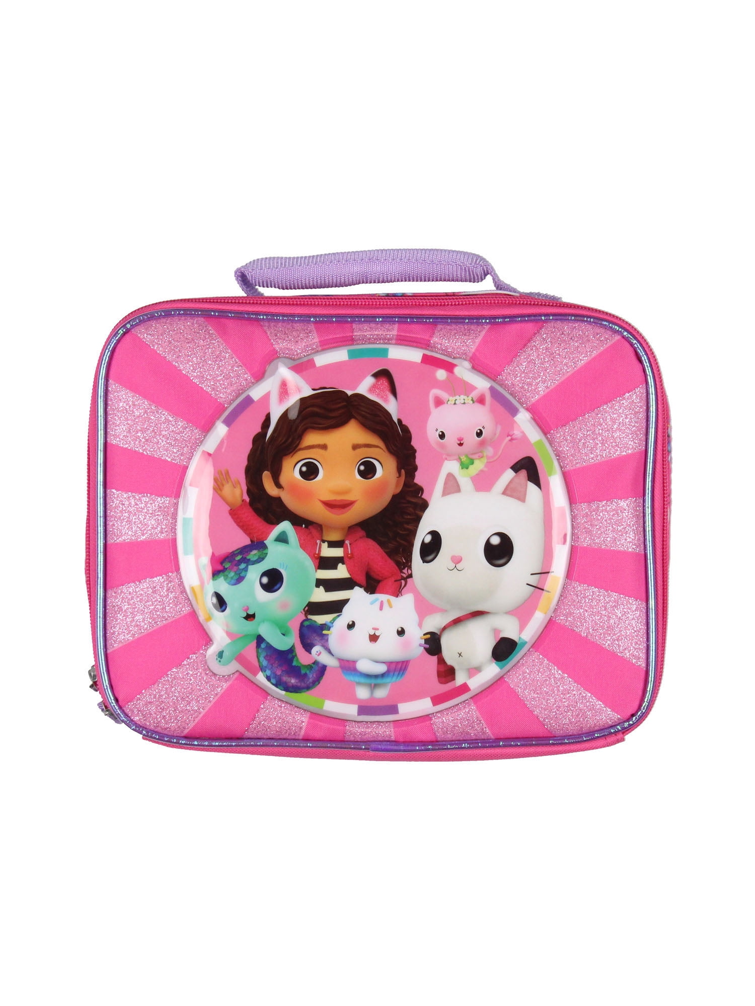 Gabby's Dollhouse Kids Lunch Box Pandy Paws and Kitty Friends Insulated Lunch Bag 10"