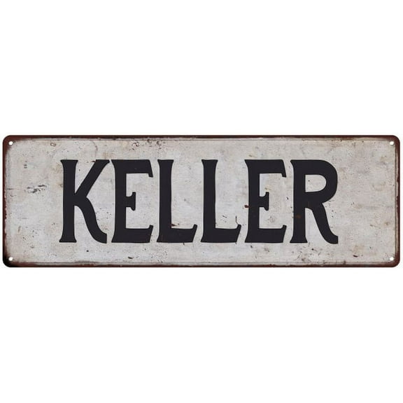 KELLER Vintage Look Gift Rustic Chic Metal Sign 6x18 206180036452
