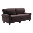 thumbnail image 2 of Home Square 2 Piece Soft Polyester Fabric Sofa Set in Dark Brown, 2 of 2