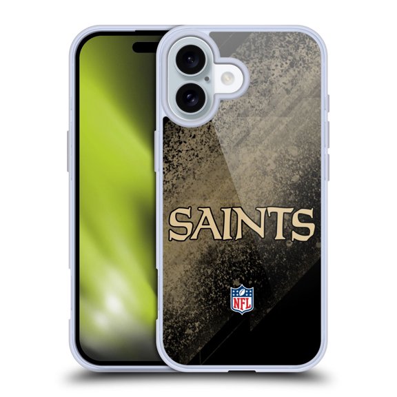 Head Case Designs NFL New Orleans Saints Logo Blur Soft Gel Case for Apple iPhone 16