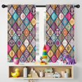 thumbnail image 5 of Blackout Kids Curtains,Multicolor Ethnic Mandala Pattern Childrens Insulated Curtains Set Of 2,Bedroom Essentials,Toddler Room Decor 42x54in(106x137cm), 5 of 5