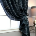 thumbnail image 2 of Flower Foil Printed Blackout Grommet Curtain 96" Pair, 2 of 3
