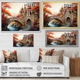 thumbnail image 4 of Designart "Orange Bridge curious Archway" Architecture Floater Framed Wall Art Print, 4 of 7