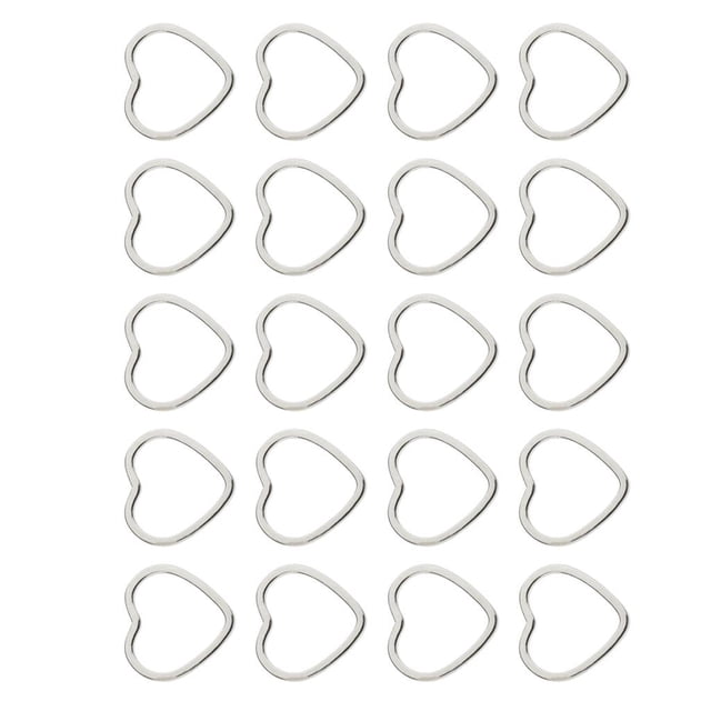 20 Piezas De Aleación De Corazón Forma Resultados Encantos Para La Joyería Haciendo Artesanía Blanco K Sunnimix Joyería encontrar