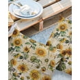 thumbnail image 2 of Pack of 2 Outdoor Pillow Covers, Summer Vintage Sunflowers Old Newspaper Texture Waterproof Square Throw Pillowcase Cushion Decorative Pillow Covers for Couch Patio Tent, 18x18 in, 2 of 6
