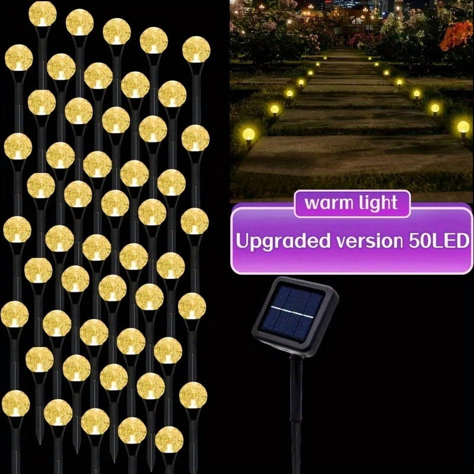 Solar Bubble Ball Garden Lights 30/50pcs, Auto On at Night, LED Outdoor Lawn Path Lights for Christmas Halloween Camping Party Wedding Decor