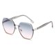 thumbnail image 3 of Gafas de sol para mujer, sin montura, con degradado, protección UV400, diseño de marca, para conducir, con juego de regalo, montura poligonal de metal, gafas de sol para hombre, 3 of 5