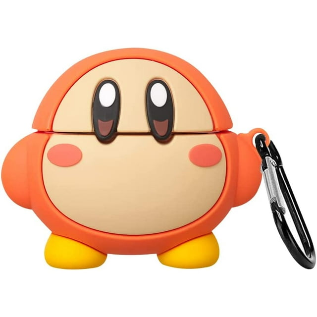 AmPm Waddle Dee AirPod Pro 2019/Pro 2 Gen 2022 Case Cover Soft Silicone, 3D Cute Cartoon Cover Funny Protective Case Compatible with Airpods Pro Case, Anime Design with Keychain