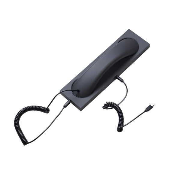 Retro Phone Handset for iPhone & Android, Cell Phone Receiver with Microphone & Speaker,90s Style Prop for Photos, Classic Vintage Telephone Receiver for Cell Mobile Phones (Black)