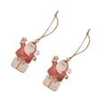 thumbnail image 2 of Ounissouiy Paquete de 2 piezas de madera de Navidad decoración chimenea árbol de Navidad colgante Festival de vacaciones decoración de Kits de decoración para fiestas Anciano de pie, 2 of 6