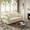 Beige, variant on 63-Inch Upholstered Velvet Sofa with Button Tufting and Rolled Arms, Mid-Century Modern Chesterfield Loveseat with Solid Wood Frame, 2-Seater Couch with 2 Pillows, Brown