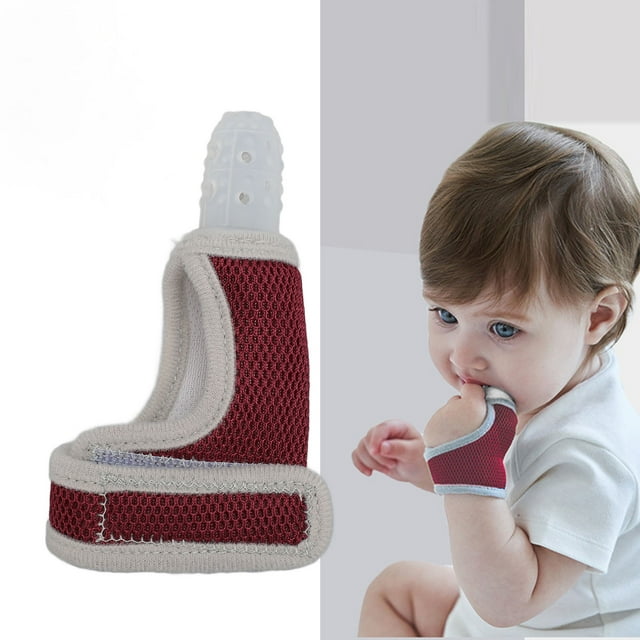 Protector De Dedos Para Bebé, Múltiples Golpes De Masaje, Cordón De Muñeca Ajustable Multifuncional, Cómodo Protector De Silicona Para Chupar El Pulgar Para Exteriores