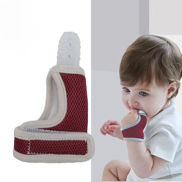 Protector De Dedos Para Bebé, Múltiples Golpes De Masaje, Cordón De Muñeca Ajustable Multifuncional, Cómodo Protector De Silicona Para Chupar El Pulgar Para Exteriores