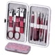 thumbnail image 1 of Set de manicura HANTEKAS 10 en 1 de acero inoxidable con funda de piel, 1 of 7