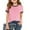 Pink, variant on Xyxonk Cute Summer Tops for Girls Kids Casual Crew Neck T Shirt 2025 Golf Tees Summer Short Sleeve Solid Color Clothes size 10-12 Blue