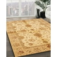 thumbnail image 3 of Ahgly Company Machine Washable Indoor Rectangle Abstract Chrome Gold Yellow Area Rugs, 8' x 10', 3 of 7