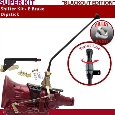 American Shifter AOD Shifter Kit Black 23 in. E Brake Dipstick for F41D3