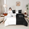 thumbnail image 4 of Feelyou Fashion Couple Crown Full Size Comforter Sets, Valentine's Day Bedding Sets, 3pcs, 4 of 8