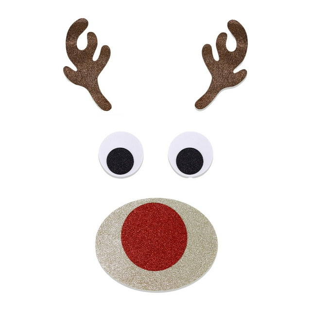 ZheElen Cute Easy To Apply Remove Christmas Window Stickers Wide Application Door Decal Elk head 1Set