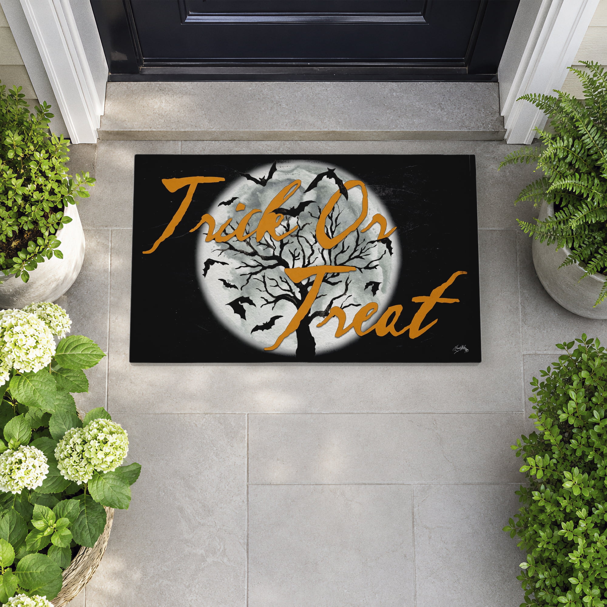 Stupell Industries Trick Or Treat Halloween Night Printed Outdoor Door Floor Mat, design by Elizabeth Medley