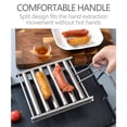 thumbnail image 6 of FastXmas Hot Dog Roller Grill, Stainless Steel Sausage Roller Rack with Detachable Ergonomic Handle, Food-Grade 5-Section Sausage & Meatball Cooker BBQ Tools Grill Accessories for Outdoor Camping, 6 of 9