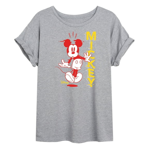 Disney - Mickey & Friends - Surprised Mickey - Color Block - Women's Oversized T-Shirt