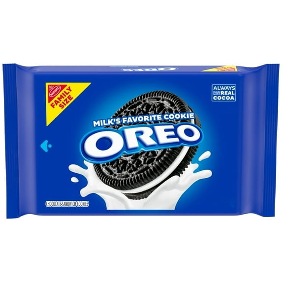 4 Pack Of OREO Chocolate Sandwich Cookies – Family Size 18.12 oz Resealable Bag, With Olive Green Bowl By ValueNest