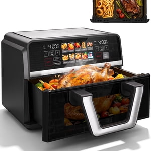 Patbrela 11QT Dual Basket Air Fryer Oven with Clear Window