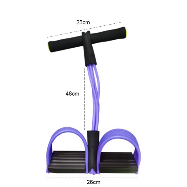 Cuerda de tensión multifunción 4 tubos elásticos Yoga Pedal tirador banda de resistencia cuerda de tensión de látex Fitness para abdomen cintura brazo estiramiento de piernas e