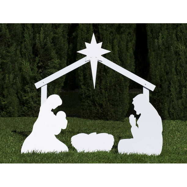 Silhouette Outdoor Nativity Set, Outdoor Light Up Nativity Sets