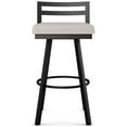thumbnail image 2 of Amisco Derek 30 In. Swivel Bar Stool - Light Grey Polyester / Black Metal, 2 of 9
